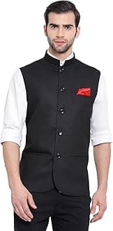 Men's Cotton Silk Nehru Jacket – with Mandarin Collar, Perfect For Ethnic Occasions, Weddings & Celebrations