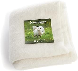 Pure Merino Wool, Extra Fine Pre Felt Fabric for Craft, Needle Felting, Wet Felting, 19 Micron, Natural Ecru Color, 12 x 59 inches