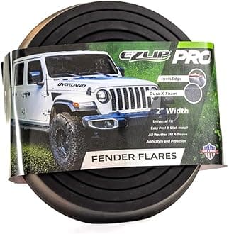 - EZ Flares XL - Fender Flares PRO – Original EZ Lip Offroad Universal Flexible Foam Rubber 2-Inch Fender Extension
