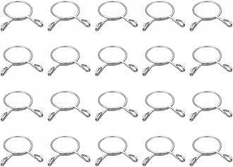uxcell Fuel Line Hose Clips, 20pcs 13mm ID Fit 14.5-15mm OD Hose 304 Stainless Steel Water Pipe Air Tubing Spring Hose Clamps for Motorcycle Scooter