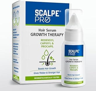 Scalpe Pro Hair Growth Serum With Applicator, 3% Redensyl, 4% Capixyl, Procapil, Anagain, Boosts Growth, Thicker & Stronger Hair, Non-Sticky, Paraben Sulphate-Free, Unisex, 30 Ml