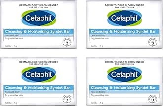 Cetaphil Cleansing and Moisturising Syndet Bar Pack of 4 (75g)