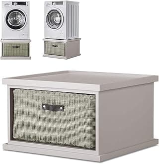 Tetbury washing machine pedestal stand. Truffle washing machine stand base with drawer. Fully Assembled
