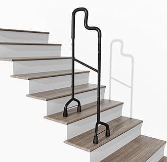 Stair Climbing Assist Cane for Both Walk Up and Down Stairs, Elderly Stair Lift Assist Devices with Adjustable Height fits Most Standard Steps, Step Helper for Those with Sore HIPS and Knees