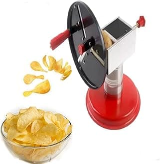 Stainless Steel Potato Chips Slicer Maker || Aloo Chips Cutter Machine || Chips Slicer Cutter for Potato, Onion, Vegetable & Salad || Multipurpose Kitchen Tool – 18 Cm Height