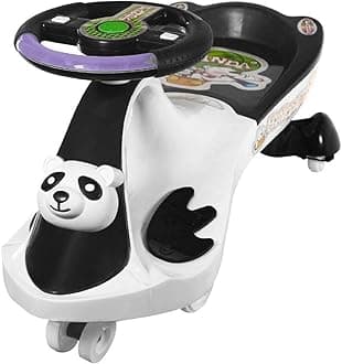 Panda Pumpkin Swing Car for Kids (White)