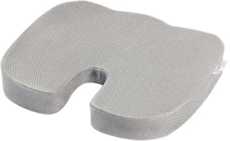 Orthopedic Coccyx Cushion | Memory Foam Support for Lower Back, Tailbone & Sciatica Relief | Chair & Car Use | Ergonomic Design | Supports 60kg+ Weight - Grey