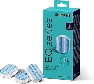 Siemens Multipack TZ80032A, 3x3 Descaling Tablets, Protects Against Corrosion, for EQ Series Fully Automatic Coffee Machines, White