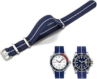 Watch Straps Elastic Nylon French Parachute NATO Nylon One Piece Military Replacement Strap for Men Women Brushed Stainless Steel Buckle Watch Strap 18 mm 20 mm 22 mm