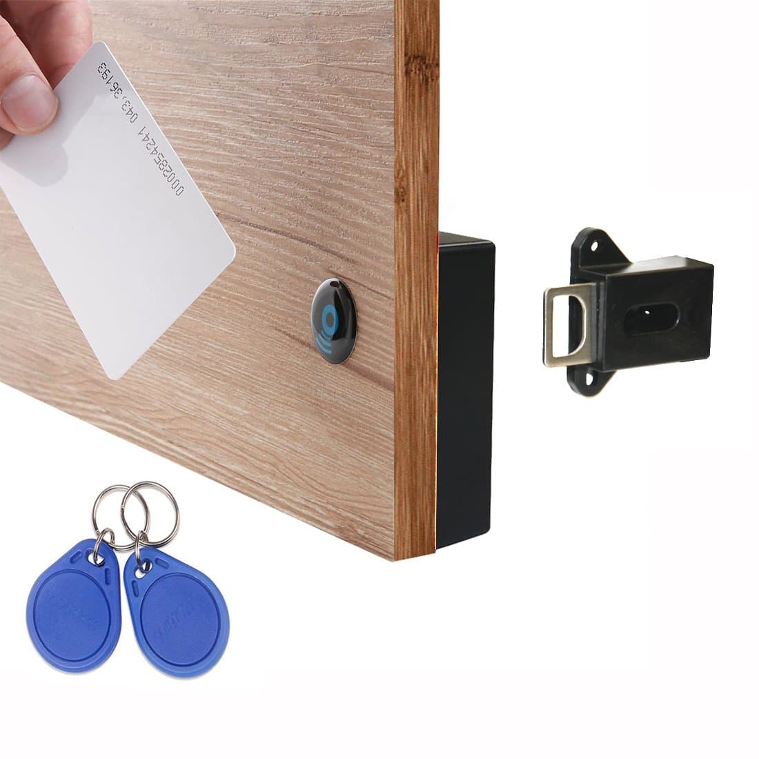 RFID Locks for Cabinets Hidden DIY Lock - Electronic Lock with USB Cable for Wooden Drawer Locker Cupboard Gun Box