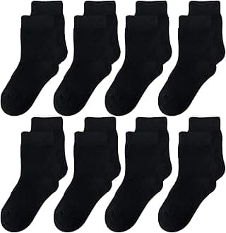 Girls Seamless Socks Crew Dress Socks Kids White School Cotton Soft Socks