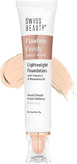 Flawless Finish Foundation - Medium Coverage, Lightweight, Oil-Free Formula with Radiant Finish | Shade 02 Soft Ivory (40g)
