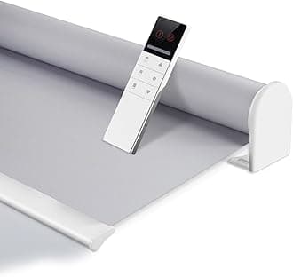 ZSHINE Motorized Blackout Window Blinds Customize Width (23-95 Inches) Remote Control Wireless and Rechargeable Roller Shades Blinds for Windows, Home, Office, Hotel, Club, Restaurant(82010S)…
