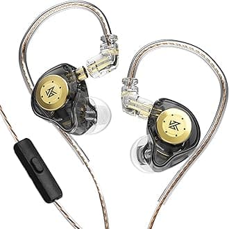 EDX Pro in-Ear Stage Monitor Headphone Dual Dynamic Unit Earphone Shock Bass Earbuds with 0.75mm Detachable Cable Comfortable Wired Headset (With Mic)