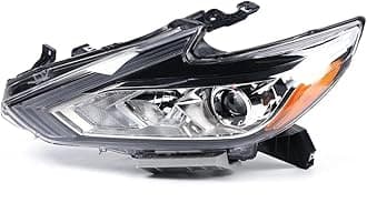 Front Headlight, for 2016-2018 Nissan Altima Halogen Headlight, 260609HS0A, 26060-9HS0A, NI2503247 Clear Projector Head Lamp Assembly (Left Driver Side)