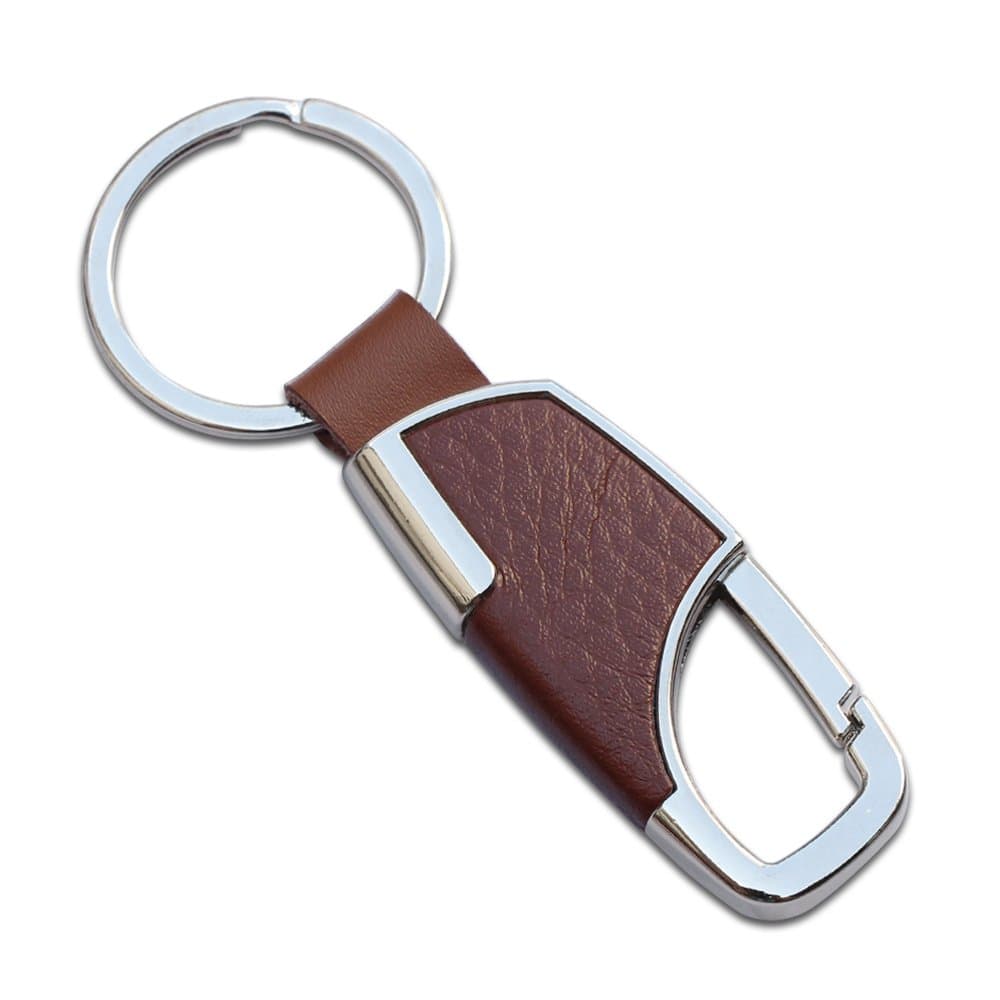Metal Car Key Ring Creative Gift Simple Car Key Chain, brown