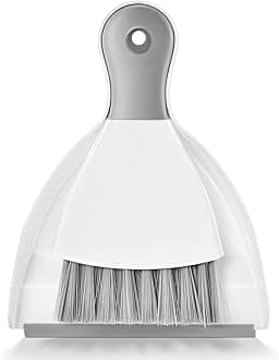 SUBEKYU Mini Hand Broom and Dustpan Set, Small Dustpan and Brush Set, Handheld Dust Pan, 1PCS