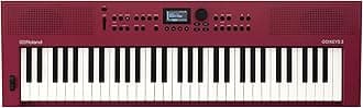 GO:KEYS 3 Music Creation Keyboard | 61-Note Keyboard | Built-In Stereo Speakers | Bluetooth Audio/MIDI Support for Music Streaming - Dark Red