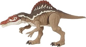 Mattel Jurassic World Extreme Chompin' Spinosaurus Dinosaur Action Figure, Huge Bite, Authentic Decoration, Movable Joints, Ages 4 Years Old & Up