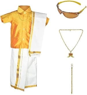 Boys Traditional Dhoti & Shirts SET WITH ACCESSORIES (AMFCMGD - $P)