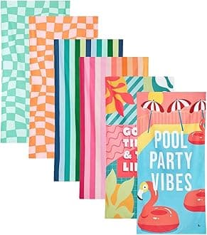 Dock & Bay Beach Towel - Quick Dry, Sand Free - Compact, Lightweight - 100% Recycled - Includes Bag - Pool Party Prepped - Set of 4 - Extra Large (200x90cm, 78x35)