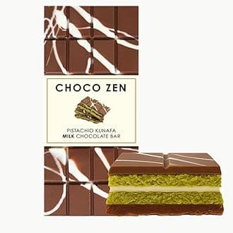 Choco Zen Premium Dubai Chocolate Pistachio Kunafa Bar (100g, Milk Chocolate) – Luxury Dessert, Gourmet, Rich with Premium Roasted Pistachio & Crispy Kunafa, Dubai Chocolate Gift