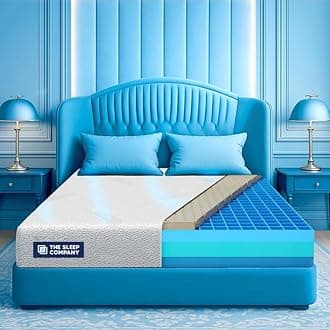 The Sleep Company Luxe Pro SnowTec Mattress | SmartGRID + Natural Latex | SnowTec® Cooling Fabric | Plush Medium-Soft Feel | Luxury Latex for Cooler Sleep | King Size Bed Mattress 78x72x10