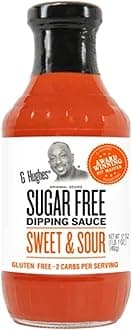 Sugar Free, Sweet & Sour Sauce - Gluten Free Dipping Sauce, Great Tasting Healthy Sauce, 2 Carbs Per Serving - 17 Oz (3-Pack)