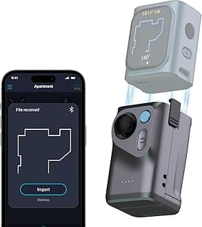 M-Cube Laser Measuring Tool Adaptor, 01 Smart Planner - Features 360° Joystick for Capturing Floorplans from Any Angle, One-Tap Button for Precise Edge and Corner Measurements