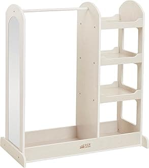 Dress Up Center with Mirror, White Wash
