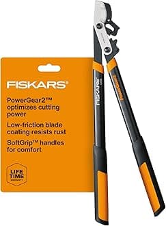 Fiskars 25-Inch Loppers for Tree Trimming, Heavy Duty, Sharp Steel Blade Tree Branch Cutter with up to 1.75" Diameter Cut Capacity, PowerGear2 Design with Compound Action for More Power, Hand Loppers