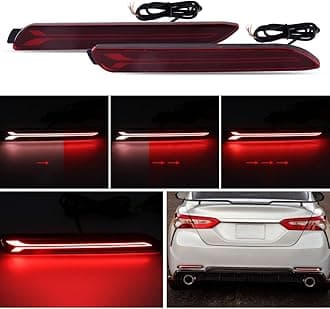 LED Reflector Rear Bumper Tail Lights Brake Stop Lamp for Toyota Camry 06-14,11-17 Sienna,09-12 Venza as Tail, Brake & Rear Fog Lamps