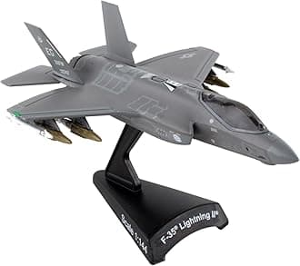 Postage Stamp F-35® Lightning II® USAF AF08-0747 Die-Cast Model – 1:144 Scale Stealth Fighter Replica with Display Stand, Highly Detailed, 4.1” Length x 2.8” Wingspan, Adult Collectible Ages 14+