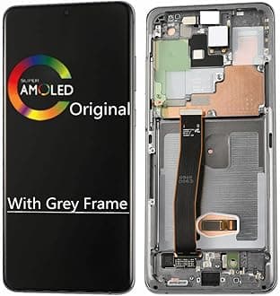 6.9" Original AMOLED Samsung Galaxy S20 Ultra LCD Screen Replacement S20 Ultra 5G G988 G988U G988BU1, G988W G988B/DS Touch Screen Display Digitizer (with Gray Frame)