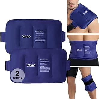 REVIX Reusable Ice Pack for Back Relief, Soft Plush Lining Gel Cold Compresses for Lower Back, Shin, Knee, Hip, Arm, Flexible Cold Compress