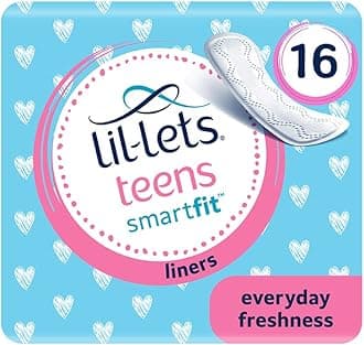 Teens Liners X 16, Petite and Slim Pantyliners for Girls and Teenagers, Unscented, for Very Light Flow, Breathable Panty Liners, First Periods, Vegan Friendly, Pack of 1, of 16 Pant Liners