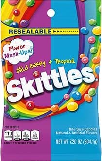 Skittles Wild Berry and Tropical Flavour Mash-Ups Candy 204 g