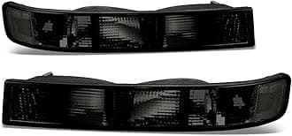 DNA MOTORING BL-CEGS03-SM-CL1 Pair of OE Style Front Bumper Parking/Turn Signal Lights Compatible with 03-14 Express Savana 1500/03-23 Express Savana 2500 3500, Smoked/Clear
