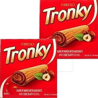 Ferrero Tronky Hazelnuts Chocolate Filling 2 Pack 10 Bars