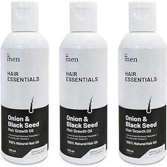 ForMen Hair Growth Oil 100% Natural with 22 Powerful Scalp Health And Hair Growth Ingredients 300ml | Onion Oil, Black Seed Oil, Neem & Amla Oil | No Mineral Oil (Pack of 3)