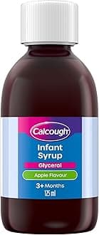 Infant Syrup Apple Flavour 3+ Months (1 x 125ml), Colour and Sugar-Free Cough Syrup for Soothing Relief from Tickly & Dry Cough, Non-Drowsy Cough Medicine for Babies from 3 Months