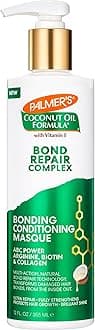 Amino Bonding Complex Hair Mask, Intense Conditioning Masque Pack with Coconut Oil & Vitamin E, Heat Protectant, Anti Frizz, Adds Shine, Protects Hair Growth, All Hair Types, 12 fl. oz bottle