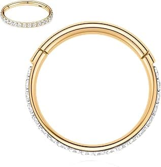 FUNLMO 20G 18G 16G 12G Nose Ring Hoop Conch Rook Daith Helix Tragus Piercing Jewelry 316L Surgical Steel Cartilage Earring Conch Hoop Earring Septum Jewelry Belly Lip Ring 5mm to 14mm