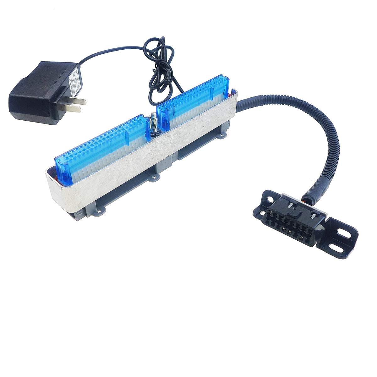 LS Gen 3 ECM Engine Programming Control Module Reader Diagnostic PCM Bench Harness w/Power Supply Fits for GM Chevy All Blue/Red & Blue/Green 1999-2007, OBD2 Port, 18 Gauge, 12 Volt