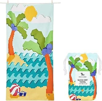 – Dock & Bay Beach Towel - Quick Dry, Sand Free - Compact, Lightweight - 100% Recycled - Includes Bag - Build-A-Beach - Large (160x90cm, 63x35)