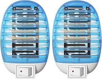 Indoor Bug Zappers, Flying Insect Trap Plug-in, Mosquitoes Killer, Fly Traps for Indoors, Mosquito Zapper Gnat Moth Catcher for Living Room, Home, Bedroom, Office, Patio, Kids & Pets - 2 Packs