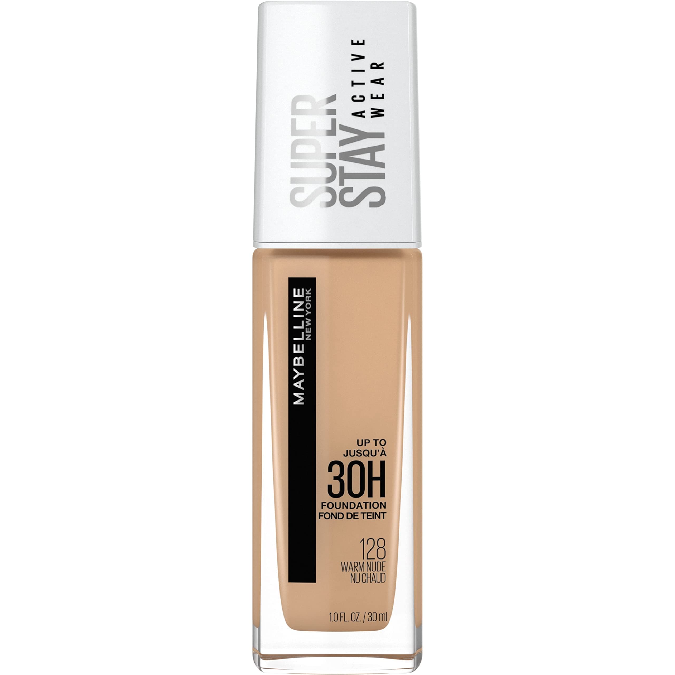 Super Stay Full Coverage Liquid Foundation Active Wear Makeup, Up to 30Hr Wear, Transfer, Sweat & Water Resistant, Matte Finish, Warm Nude, 1 Count