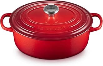 Le Creuset Enameled Cast Iron Signature Oval Dutch Oven, 2.75 qt., Cerise