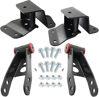4'' Drop Shackles and Hangers Kit for 1988-1998 Chevy GMC C1500 2WD Lowering Set
