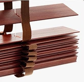 Blackout Venetian Blinds, Real Wood Blinds for Windows, Indoor and Outdoor Horizontal Blinds, 60/70/80/90/100/110cm Wood Venetian Shades,WxH-50x120cm/20 * 47in